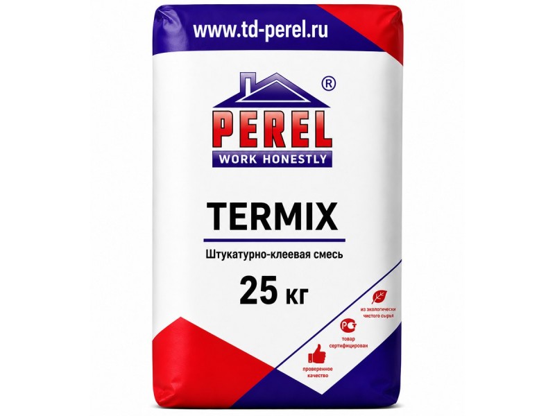 Штукатурно-клеевая смесь Perel TERMIX, 25кг купить в Минске — БелАртДом