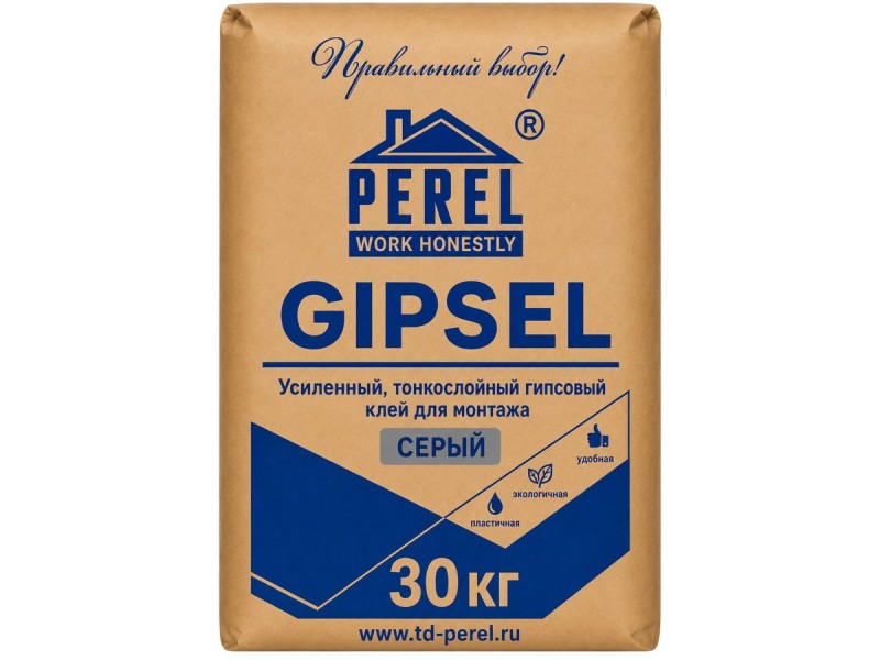 Гипсовый клей Perel GIPSEL для монтажа, 30кг