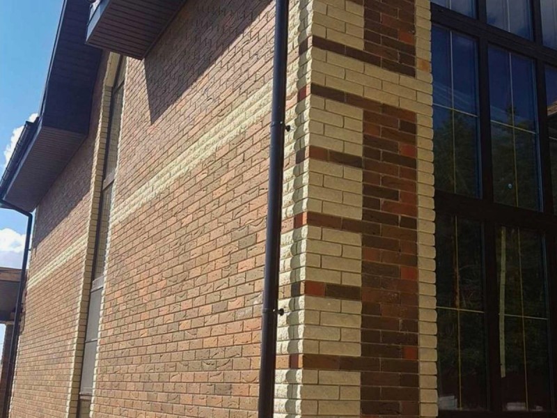 Фасад дома из кирпича BRAER MAX Кора дуба
