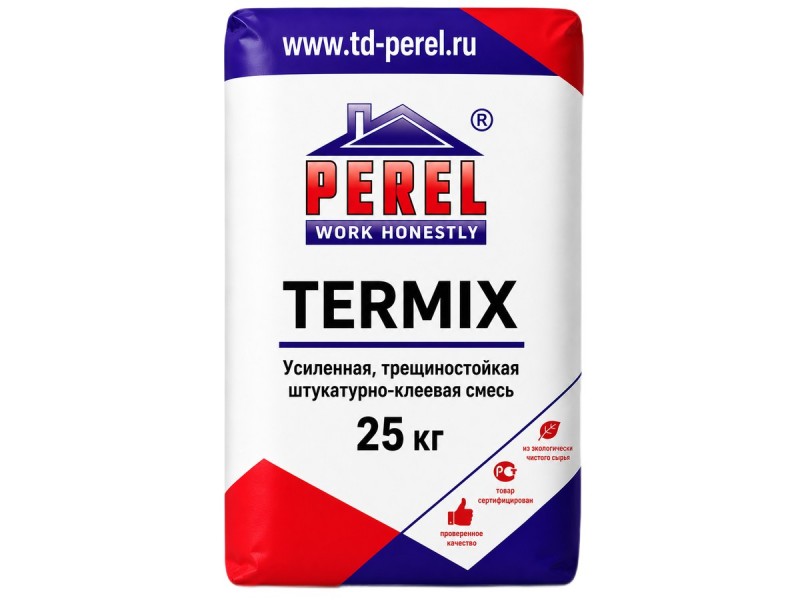 Штукатурно-клеевая смесь Perel TERMIX-M, 25кг