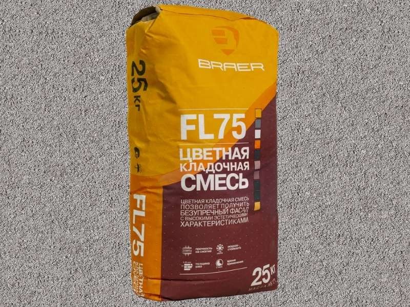 Цветная кладочная смесь BRAER FL75, Серая купить в Минске — БелАртДом